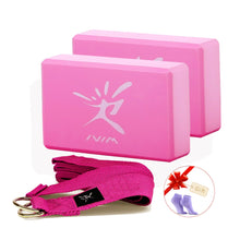 Load image into Gallery viewer, EVA Yoga Block And Stretching Belt Set